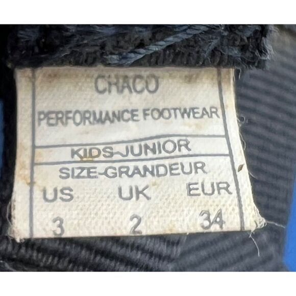 Chaco Sandals Kids Juniors 3 Blue Chillos Slides Slip On Z Straps Outdoor Beach - Picture 16 of 16